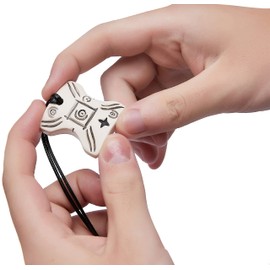 ASVP Shop Japor Snippet Necklace Padme Vintage Look With Engraved Finish, White, One Size