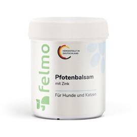 FELMO Paw Balm for Dogs & Cats (130 ml) - Zinc Paw Protection for Dog Paws and for the Care of Stressed Cat Paws - Against Dry and Cracked Paws - Odourless and Paraben-Free