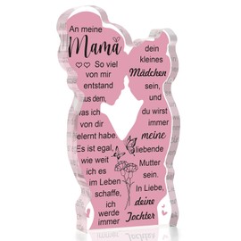 Blumuze Gifts for Mum, Acrylic Decorative Sign Mum Gift, Mother Daughter Gift, Birthday Gift for Mum, Mother's Day Gift Christmas for Mum, Mother Gift for Mother's Day Birthday