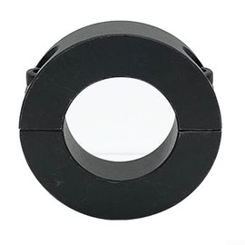 10-40mm Secure Shaft Clamping Ring, Double Split Shaft Collars, Shaft Collar Double Split Axle Collar Clamp Of Metal Set Screw, Black(40mm)