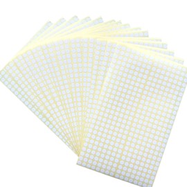 Lstycoy Round Circle Dot Stickers, 1/4" Color Coding Labels, Pack of 6240pcs (White)