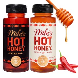 Mike's Hot Honey, Original & Extra Hot, America's #1 Spicy Honey with Chili Peppers, Gluten-Free, Paleo-Friendly, (10oz Bottle, 2 Pack)