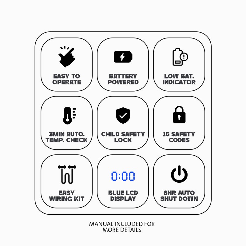 Touch Screen Programmable Thermostat Remote Control Kit,for Ambient Majestic Vermont-castings
