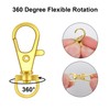 120PCS Premium Swivel Lanyard Snap Hook with Key Rings, Metal