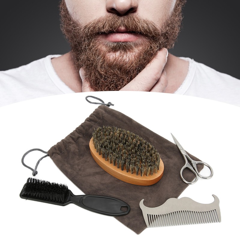 Beard Care Kit Retro Durable Portable Lightweight Beard Trimming Kit