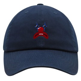 JPAK Clown Face Premium Dad Hat Embroidered Cotton Baseball Cap Circus Sad Navy