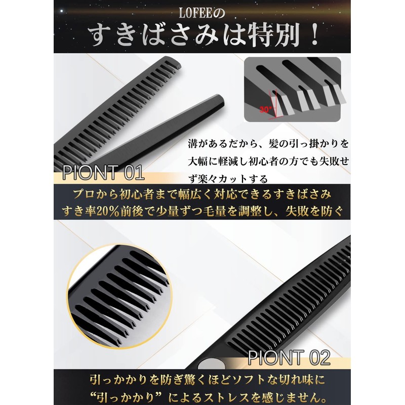 Haircut Shears Set Left and Right Professional/Beginner Hairdresser Self Cut