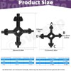 Swpeet 2Packs L+ S 4 in 1 Chuck Key Drill