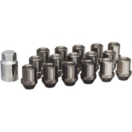 RAYS 74020001119GM Duralumin Lock & Nut Set for L32 4H M12X1.25 Gun Metallic Anodized