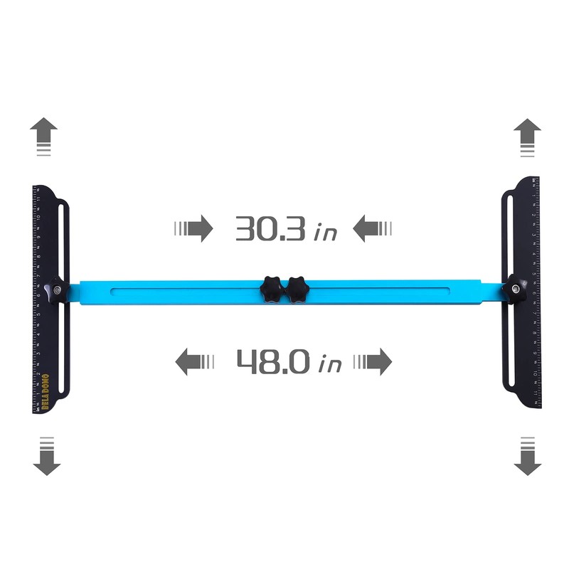 Stair Tread Template Tool 2.0，Foldable Stair Tread Gauge,Scale mark,Aluminum Alloy