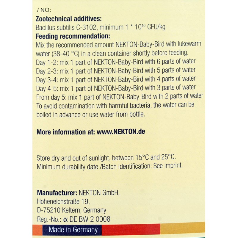 Nekton Baby-Bird Handfeeding Formula