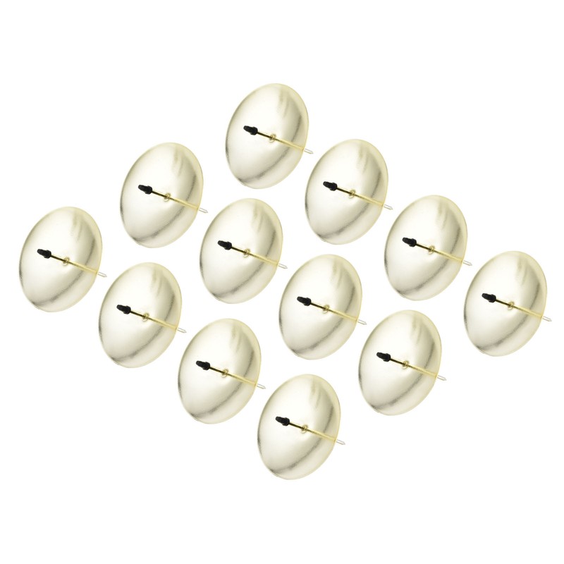 12pcs Candle Plate Iron Material 7x6.5cm/2.8x2.6in Gold Stable Reliable Decorative