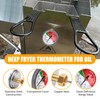 5070 Fryer Thermometer Replacement for Bayou Stainless Steel Tempered Dial,