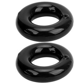 VGEBY Golf Weight Ring, 2 Piece Set Golf Weight Ring, Trainer, Weighted Golf Donut for Golfers, Outdoor Sports Training, Warming Up (Black)