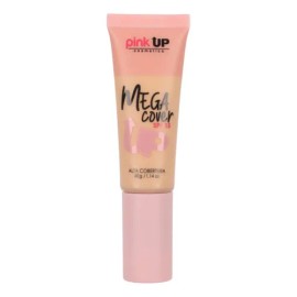 Pink Up Base de Maquillaje Tono Beige – Cobertura Completa, Larga Duración, Acabado Mate Natural | Todo Tipo de Piel