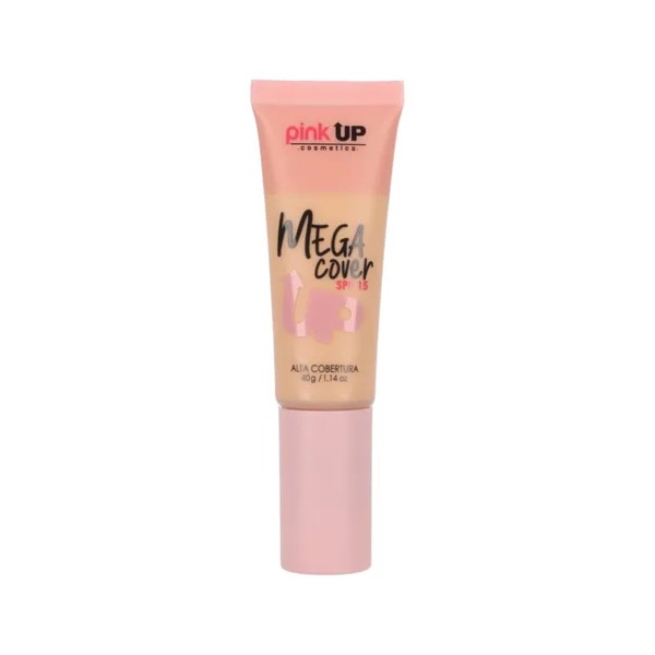 Pink Up Base de Maquillaje Tono Beige – Cobertura Completa,
