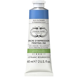 Lefranc Bourgeois Charbonnel Professional Printing Waterwashable Ink, 60ml (2-oz) Ultramarine Blue