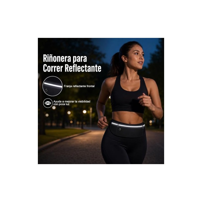 Cangurera Deportiva para Correr, Riñonera Porta Celular para Hombre y