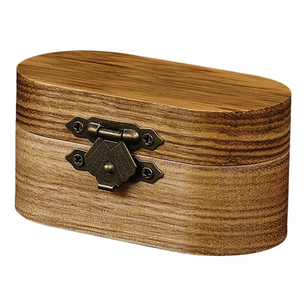 Bass Pick Holder,Wooden Oval Jewelry Organizer Box - 8cm Portable