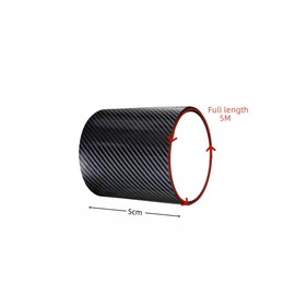 GYWHOOFT Carbon Fibre Door Edge Guards, 5 CMx5 M Front Rear Bumper Protector, Scratch Protector Film, Paint Protector for Most Cars, Anti-Collision