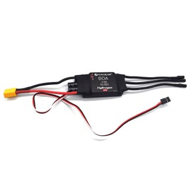 Flycolor 60A ESC 3-6S Electric Speed Controller 5V/6V/7.4V 5A BEC with XT60 & 3.5mm Round Plug for RC Drone Aeroplane Brushless Motors