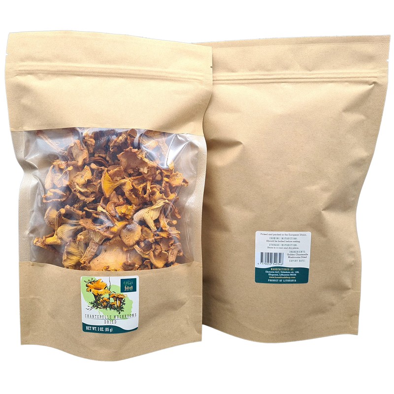 Forest Food Shop Dried Chanterelle Mushrooms 3 Ounce – Handpicked