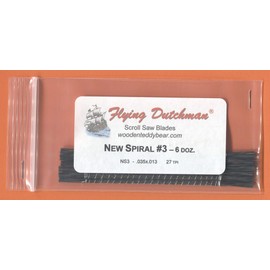Flying Dutchman New Spiral #3 Six Dozen Pinless Scroll Saw Blade Pack