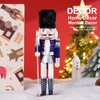 COMBIUBIU 30CM Wooden Nutcracker Christmas Decorations,Wooden Nutcracker Figures,Festive Collectible Nutcracker