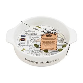 Mud Pie Spinach Artichoke Dip Baker, White, 8" dia