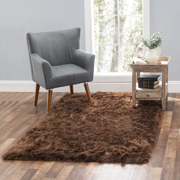 Silky Soft Faux Fur Rug, Sheepskin Area Rug, Shaggy Rug