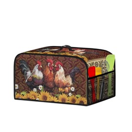 Uorisanigo Crock for Pot Dust Cover 6 7 8 qt Rooster Sunflower Slow Cooker Dust Cover Fits for Most Oval Slow Cooker Appliance Protective