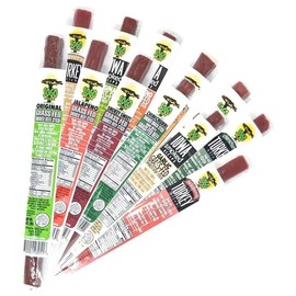 12 Flavor Variety Meat Sticks. No Added Nitrates, Gluten, Soy, MSG, Dairy, Nuts. 8 Grass-fed Beef Flavors, 3 Free-range Turkey Flavors & 1 Natural Pork Flavor (1 of Each, 12-cnt, 1-oz Stick)