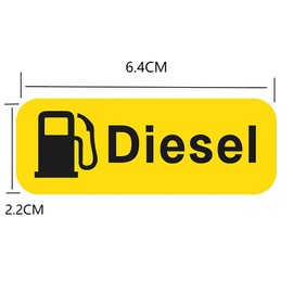 BrambleCo 4 Pcs Diesel Stickers - petrol sticker for fuel cap - petrol & diesel stickers - For Fuel Cap & Tank