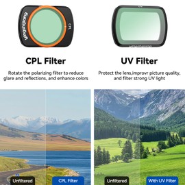 YINGSHIJIANG DJI Osmo Pocket 3 ND Filter Set 4-in-1 (ND2-32 + ND64-512 + CPL + 1/4 Black Mist) Pro Osmo Pocket 3 Accessories for Cinematic Video, Vlogging, Travel Filmmaking