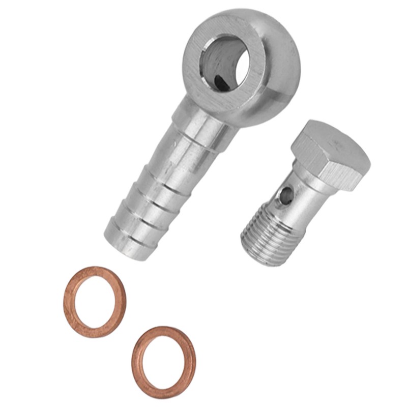 Brake Banjo Bolt M10x1.0 to 1/4 in Brake Line Banjo