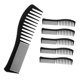 Baluue 6pcs Dual Purpose Wide Tooth Hairdressing Combs Gentle Detangling and Styling for Men Women Heat Resistant Versatile for All Hair Types