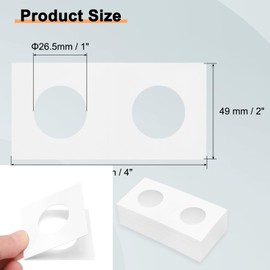 uxcell Coin Flips 2" x 2", 100 Pack Cardboard Coin Holder Coin Collection Supplies Paper Coin Display Sleeves for 26.5mm/ 1" Coin Collection Supplies Collector, White
