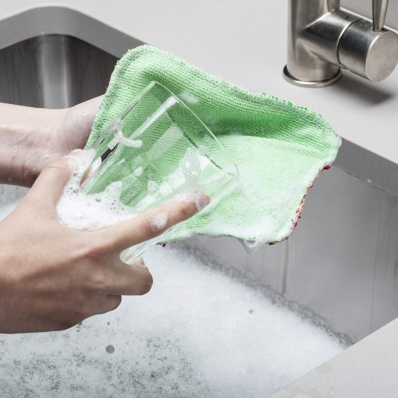 Kilo Scrubby Plus-Non-Scratch Scourer with Delicate Cleaning Cloth Side, Multi-Purpose-Set