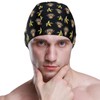 Dallonan Swimming Cap Unisex Adult Swim Cap Monkey Banana Black