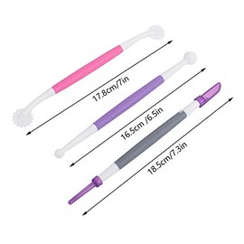 Jeffergarden Herramientas de Aguja para Galletas, 3 Piezas Aguja para Trazar Pasteles Herramienta de Modelado de Azúcar para Decoración de Pastel y Fondant