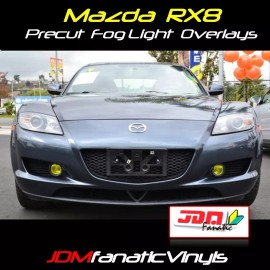 JDMFV 04-08 Mazda RX8 Yellow Fog light Overlays TINT Film Vinyl PRECUT RX-8 05 06 07