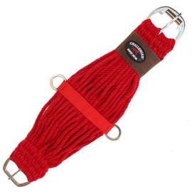 CHALLENGER Horse 28" Western 27 Strand Double Weave Red Mohair Roper Cinch 97RT07RD-28