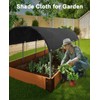 90% Black Shade Cloth,8x20FT Durable Mesh Tarp with Grommets, Garden