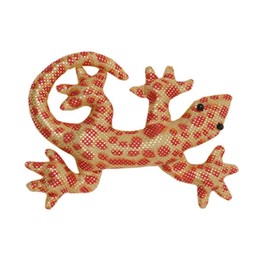LK Trend & Style Sandtier Gecko Decorative Figurine, 19 cm, Textured Surface with Shimmer Effect, Worry Stone for Desk (Orange Gecko)