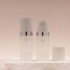 2Pcs 100ml/3.3oz Empty Refillable Clear Plastic Airless Lotion Pump Bottles