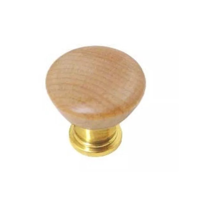 Liberty P50094-PL1 Brass & Wood Drawer Cabinet Knob Pull 1