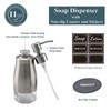 Gaussra Soap Dispenser with Coaster and Stickers, Brushed Nickel Stainless