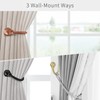 Hion Hion Curtain Holdbacks Black 2pcs, Curtain Tiebacks Wall Mounted