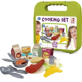Chicos - Cooking Set Briefcase Includes 19 Kitchen Accessories to Simulate a Delicious Meal for Children Aged 3 to 4 Years (87102)