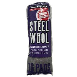 Steel Wool Grade 0 Martin Cox 16x Wire Wool Pads for Cleaning, Finishing and Polishing Metal, Wood and Automotive Bodywork